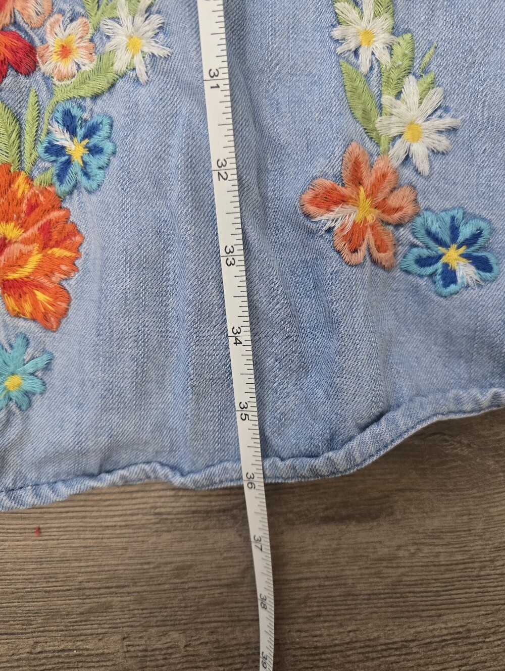 Driftwood Scottie Tencel Embroidered Shirtdress Size XL boho Loose Fit - Picture 9 of 11